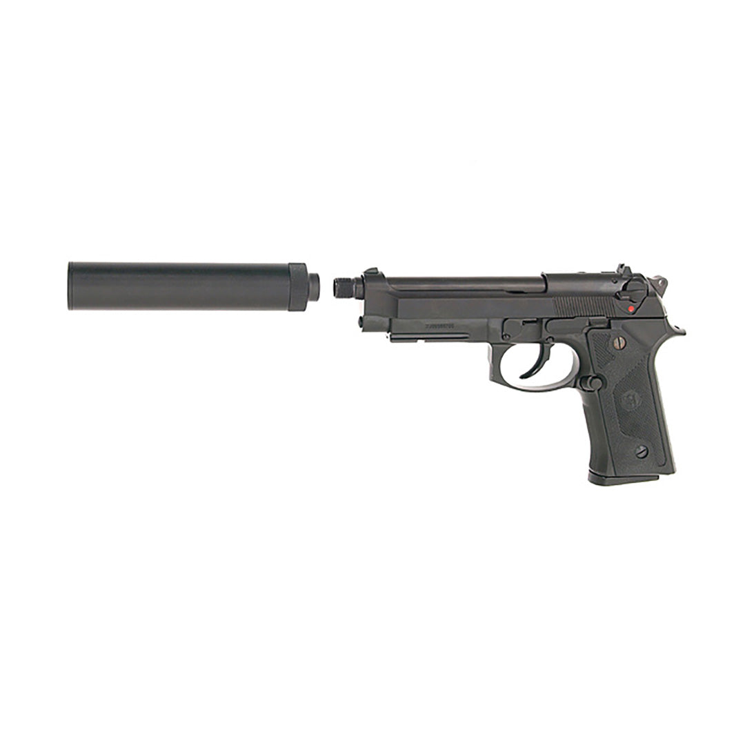 KJ Works Threaded Outer Barrel For Airsoft M9 Series CW Thread Black