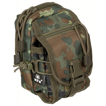 Army EDC Multi Use Utility Pouch Belt Or Vest Pouch Molle Flecktarn Camo