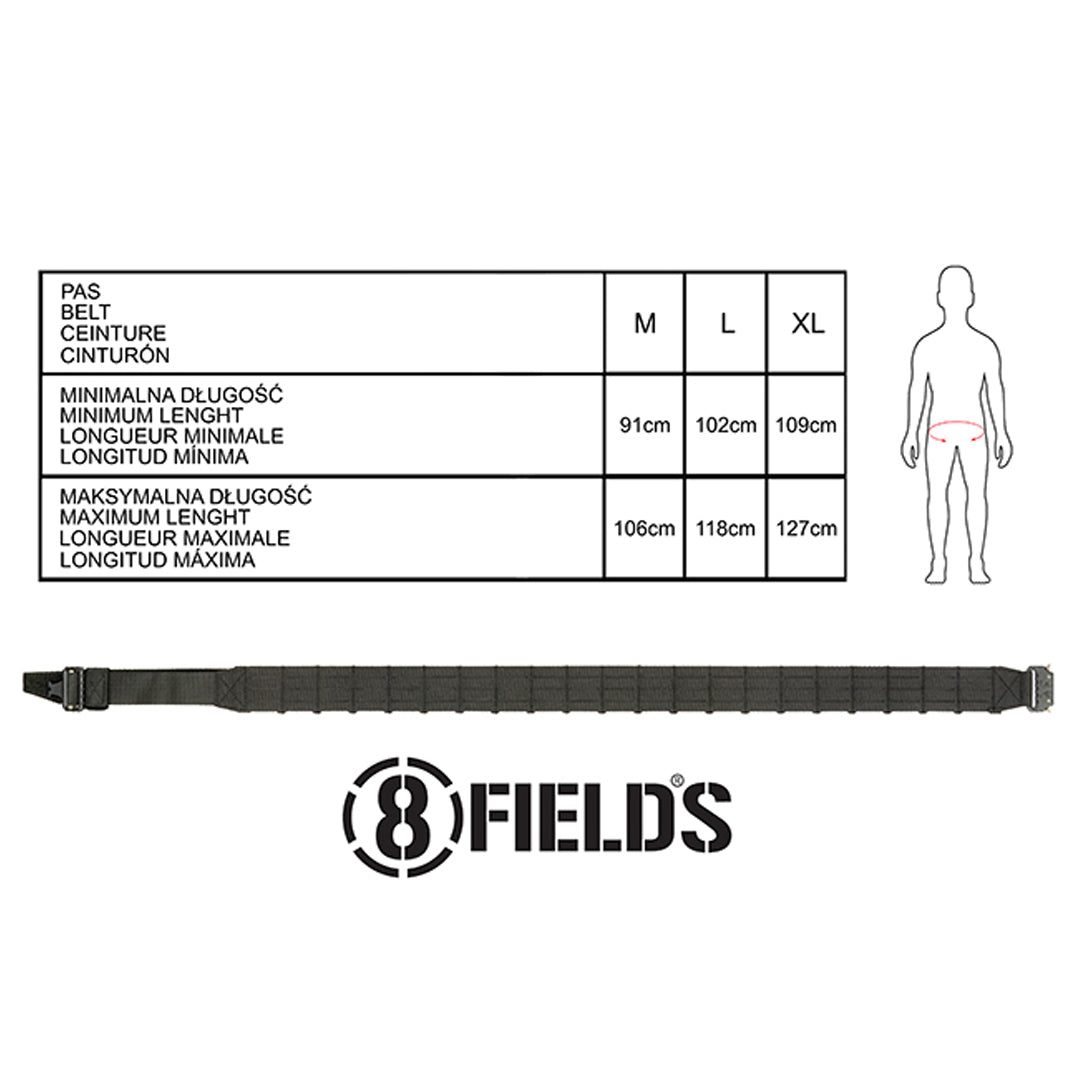 8 Fields Laser Cut Molle Tactical Duty Range Belt QR MT Tropic