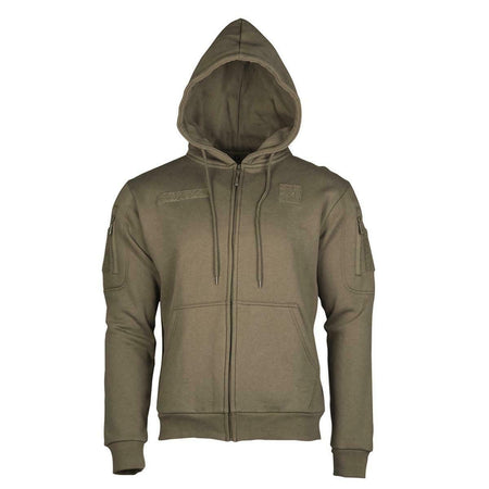 Mil-Tec Hoodie Fleece With Zipper Green 