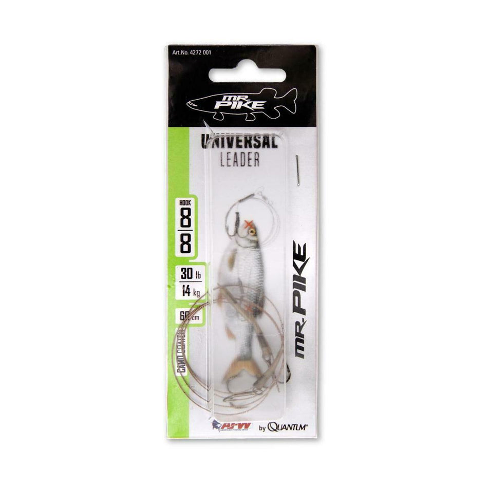 Quantum 14 kg Universal Leader Rig #6 Hook Camo Steel with Hook
