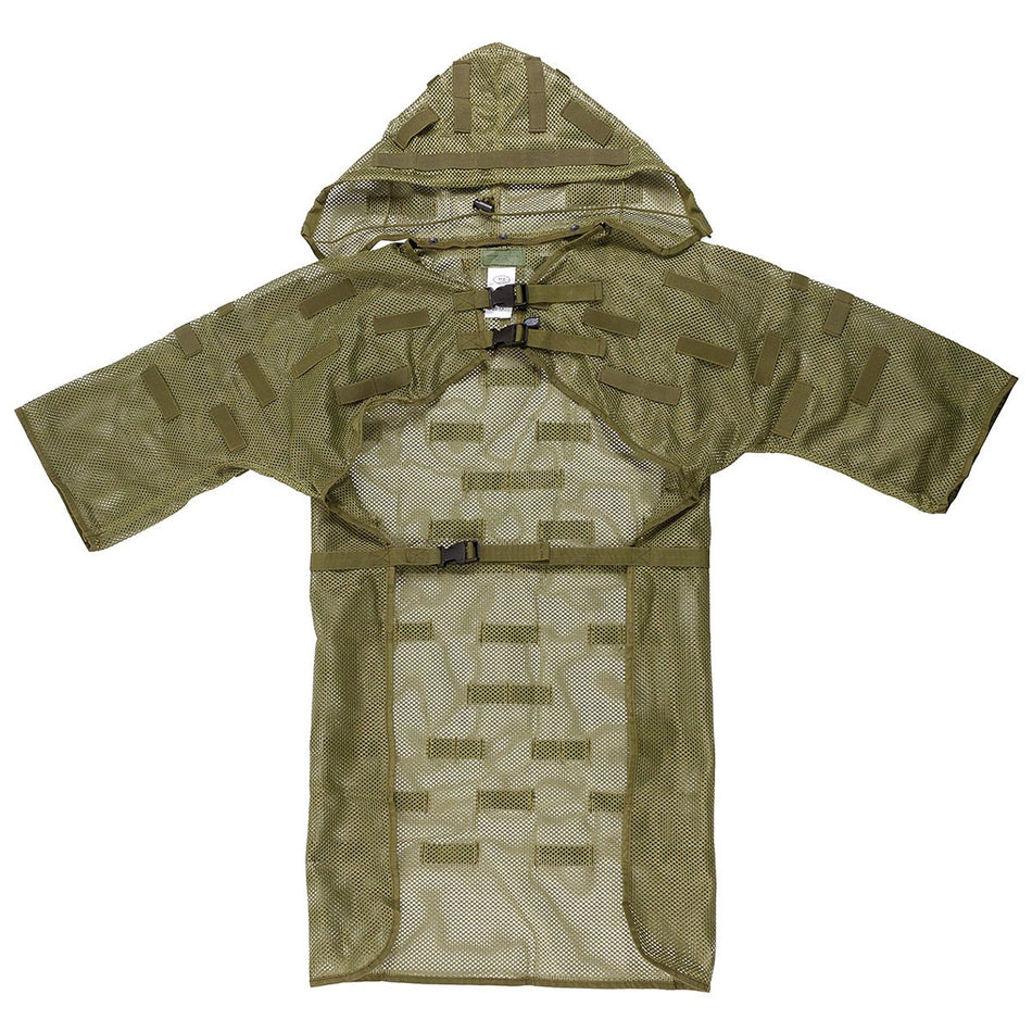 MFH Concealment Vest Mesh Ghillie Coat OD Green
